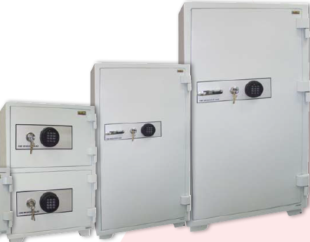 Fire-resistant safe protecting documents from flames